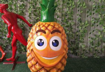 廣場(chǎng)菠蘿雕塑生產(chǎn)商 公園仿真雕塑 抽象擺件