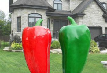 仿古青椒雕塑 庭院彩繪雕塑 田間小品