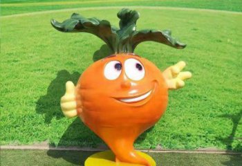 鍛造蘿卜雕塑 懸空餐飲店蔬菜雕塑 戶外雕塑