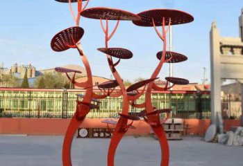 廣場靈芝雕塑 抽象果蔬雕塑 烤漆植物雕塑