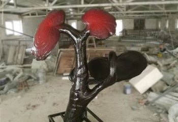 商業街靈芝雕塑 烤漆果蔬雕塑 彩繪植物雕塑