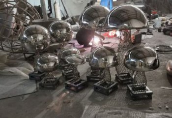 農村香菇雕塑 抽象藝術蔬菜雕塑 烤漆果蔬雕塑