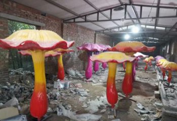 香菇雕塑 仿真景觀(guān)蔬菜雕塑 烤漆果蔬雕塑