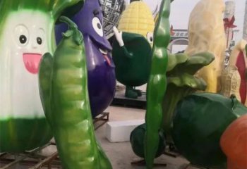 抽象豆角雕塑 店門口彩繪雕塑 步行街?jǐn)[件