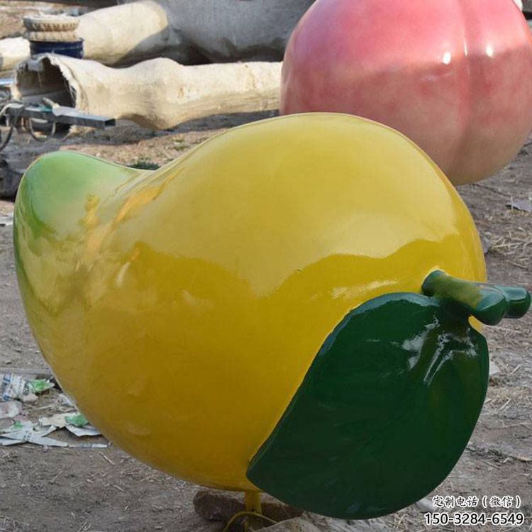 芒果雕塑 仿真景觀水果雕塑 烤漆果蔬雕塑