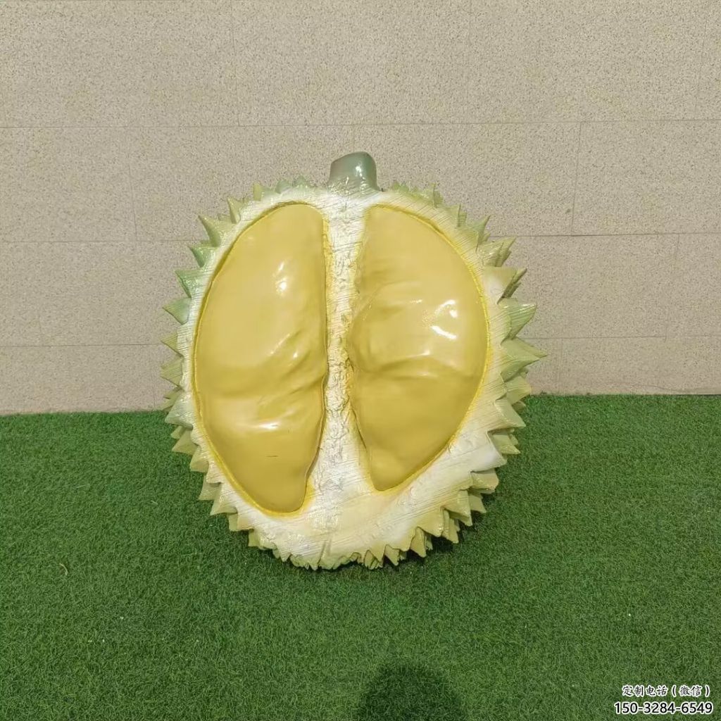 大型榴蓮雕塑 鍛造發光果蔬雕塑 房地產水果雕塑