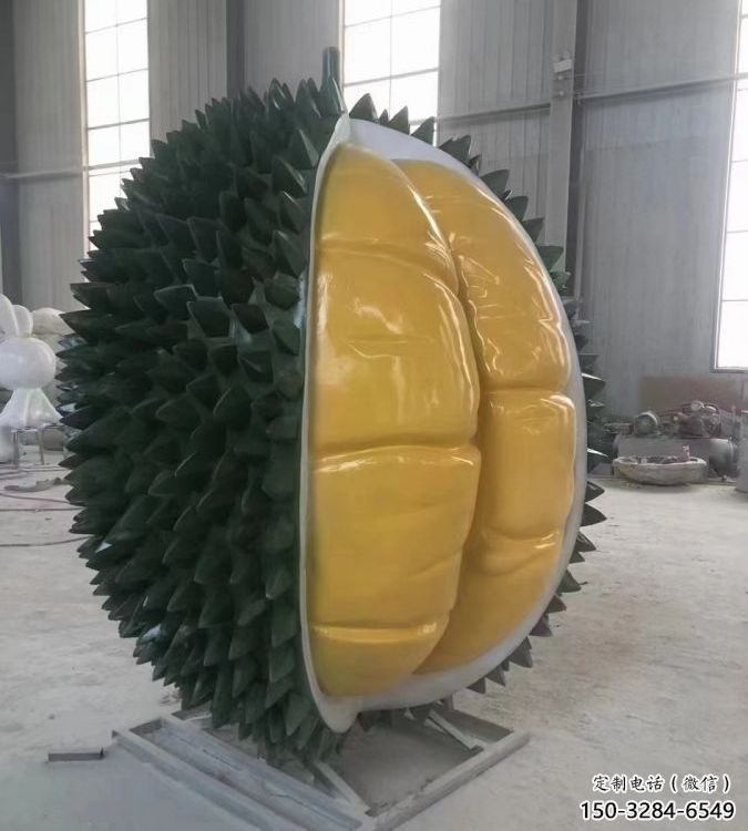 景觀榴蓮雕塑 彩繪剪紙果蔬雕塑 校園水果雕塑