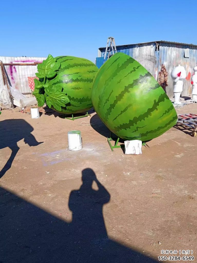 創(chuàng)意西瓜雕塑 步行街店門口雕塑 果蔬小品