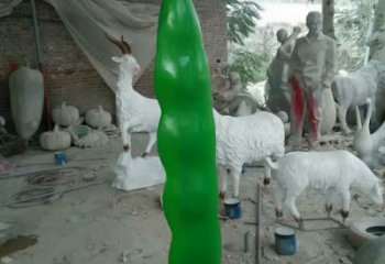 大型玻璃鋼豆角雕塑 門口創意雕塑 售樓處小品