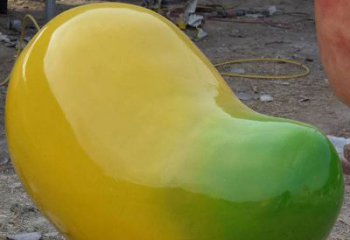 商業(yè)街芒果雕塑 烤漆果蔬雕塑 彩繪水果雕塑