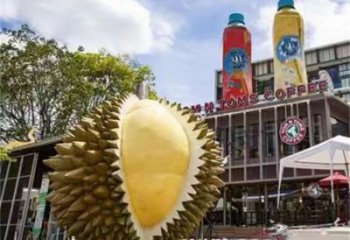 大門口榴蓮雕塑 發光公園果蔬雕塑 仿真水果雕塑