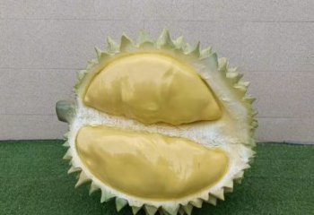 仿真榴蓮雕塑 現代果蔬雕塑彩繪水果雕塑