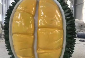 幾何榴蓮雕塑 發(fā)光公園果蔬雕塑 大門口水果雕塑