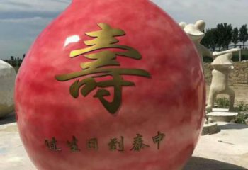城市水蜜桃雕塑 風景區(qū)彩繪雕塑 抽象擺件