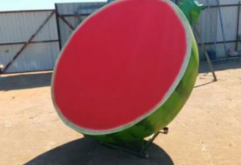 抽象西瓜雕塑 店門口彩繪雕塑 步行街?jǐn)[件