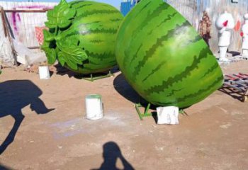 創(chuàng)意西瓜雕塑 步行街店門口雕塑 果蔬小品