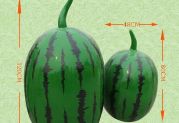 房地產西瓜雕塑 現代景觀水果雕塑 幾何果蔬雕塑