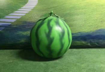 商業街西瓜雕塑 烤漆果蔬雕塑 彩繪水果雕塑