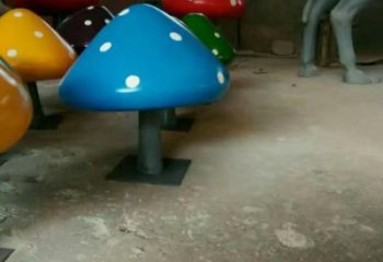 大型蘑菇雕塑 商業(yè)街廣場雕塑 彩繪擺件