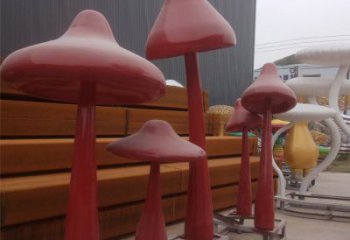 酒店蘑菇雕塑廠家 庭院仿真雕塑 彩繪小品