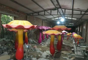 售樓處蘑菇雕塑 商業(yè)街仿真雕塑 果蔬擺件