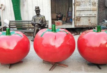 公園西紅柿雕塑 酒店門口雕塑 彩繪擺件