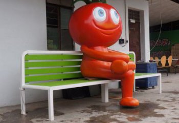 田間西紅柿雕塑 彩繪仿真雕塑 園林擺件