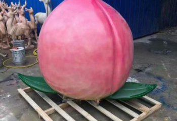 仿真桃子雕塑 酒店公園雕塑 風景區擺件