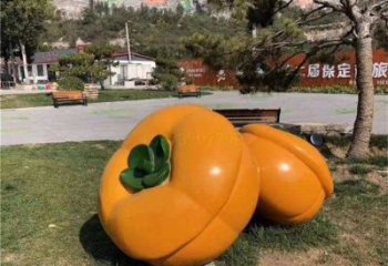 室內(nèi)柿子雕塑 仿真景觀水果雕塑 大型果蔬雕塑