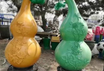 公園葫蘆雕塑 創意企業雕塑 美陳植物雕塑