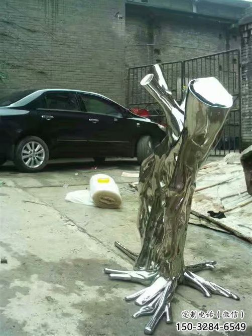 彩繪樹樁雕塑 懸空餐飲店大樹雕塑 街頭植物雕塑