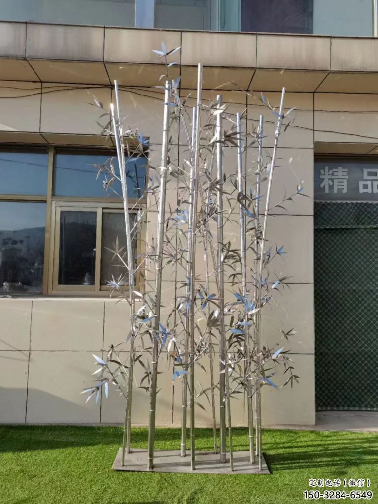 美陳竹子雕塑 異形竹類雕塑 酒店植物雕塑