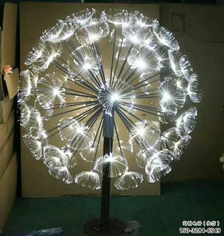 蒲公英雕塑 抽象藝術(shù)植物雕塑 烤漆花卉雕塑