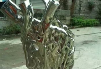 噴漆樹樁雕塑 中式村口大樹雕塑 草地植物雕塑