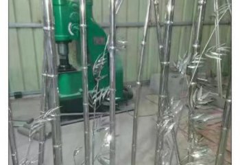 竹子雕塑 歐式步行街竹類雕塑 大型商場植物雕塑