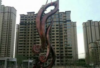 鏡面樹葉雕塑 烤漆大型植物雕塑 仿真花卉雕塑