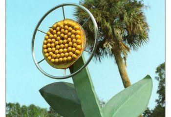 酒店向日葵雕塑 景觀美陳花卉雕塑 現(xiàn)代花朵雕塑