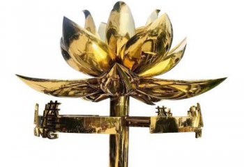 房地產紫荊花雕塑 現代景觀花朵雕塑 幾何花卉雕塑