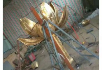 廣場紫荊花雕塑 抽象花卉雕塑 烤漆花朵雕塑