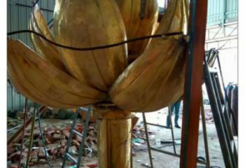 紫荊花雕塑 景觀(guān)美陳花卉雕塑 噴漆花朵雕塑