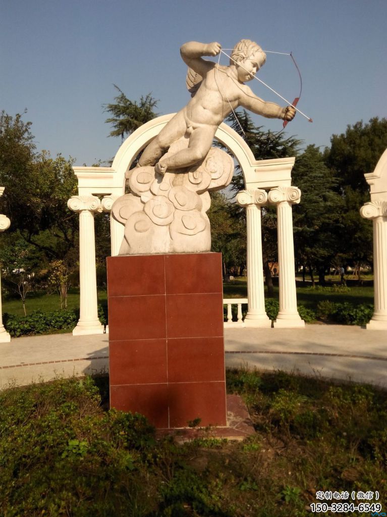 商業街丘比特雕塑 烤漆歐式雕塑 彩繪肖像雕塑