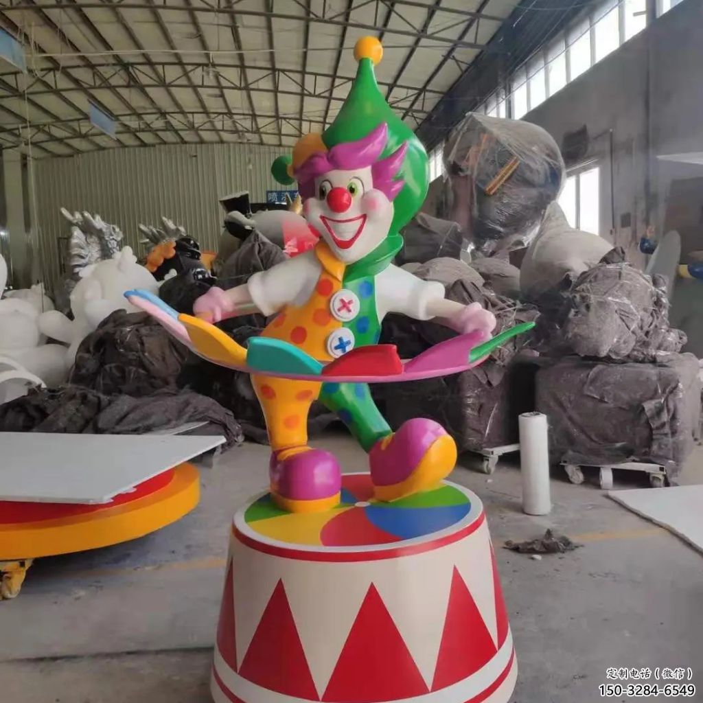 酒店小丑雕塑廠家 庭院民俗雕塑 彩繪小品