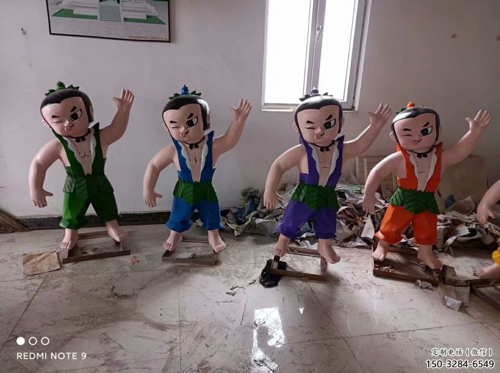 葫蘆娃雕塑生產 門口創意雕塑 售樓處小品