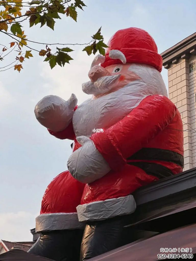 圣誕老人雕塑廠 庭院卡通雕塑 彩繪擺件