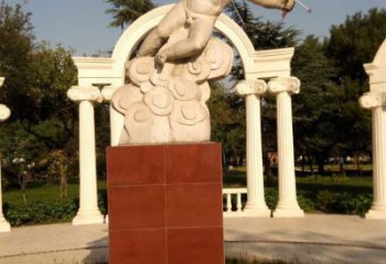 商業街丘比特雕塑 烤漆歐式雕塑 彩繪肖像雕塑