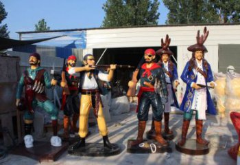 海盜雕塑廠家 仿真景觀動(dòng)漫雕塑 烤漆卡通雕塑