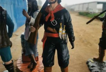 海盜雕塑生產(chǎn)商 景觀美陳卡通雕塑 噴漆動(dòng)漫雕塑