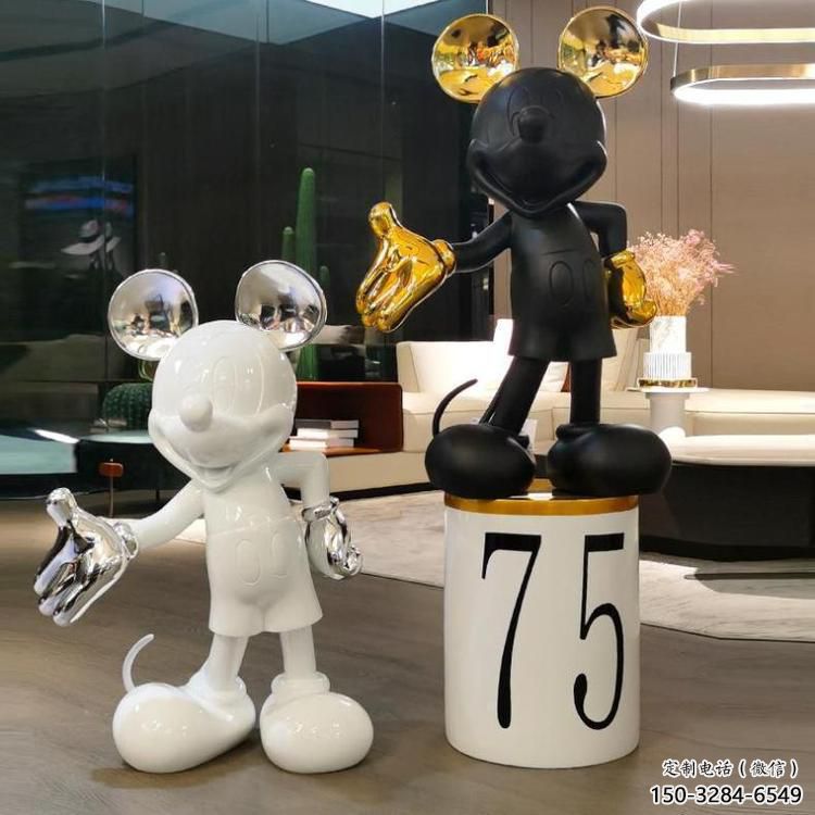 公園米奇雕塑 戶外卡通雕塑 抽象動漫雕塑