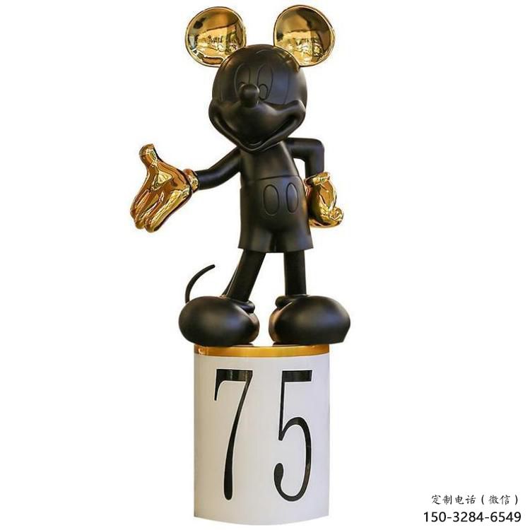 抽象唐老鴨雕塑 啞光卡通雕塑 室內(nèi)動(dòng)漫雕塑