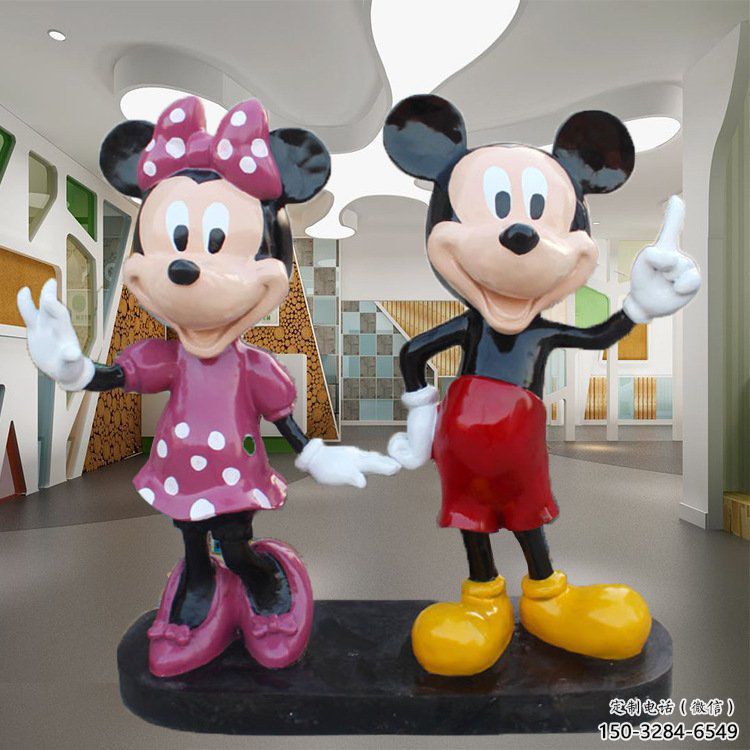 唐老鴨雕塑 噴水園林卡通雕塑 住宅小區動漫雕塑